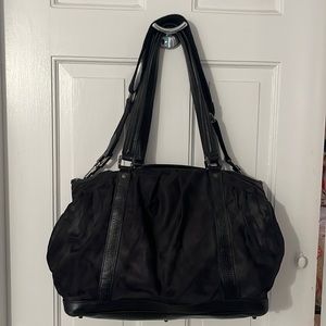 Burberry black check diaper bag